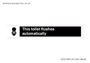 This toilet flushes automatically